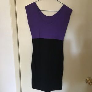 American Appeal Black & Dark Purple Dress